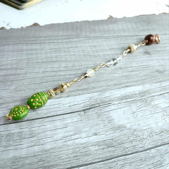 Dowsing Pendulum, Divination Tools, Clay Obsidian Agate Hematite, 1 PC - Picture 10 of 10